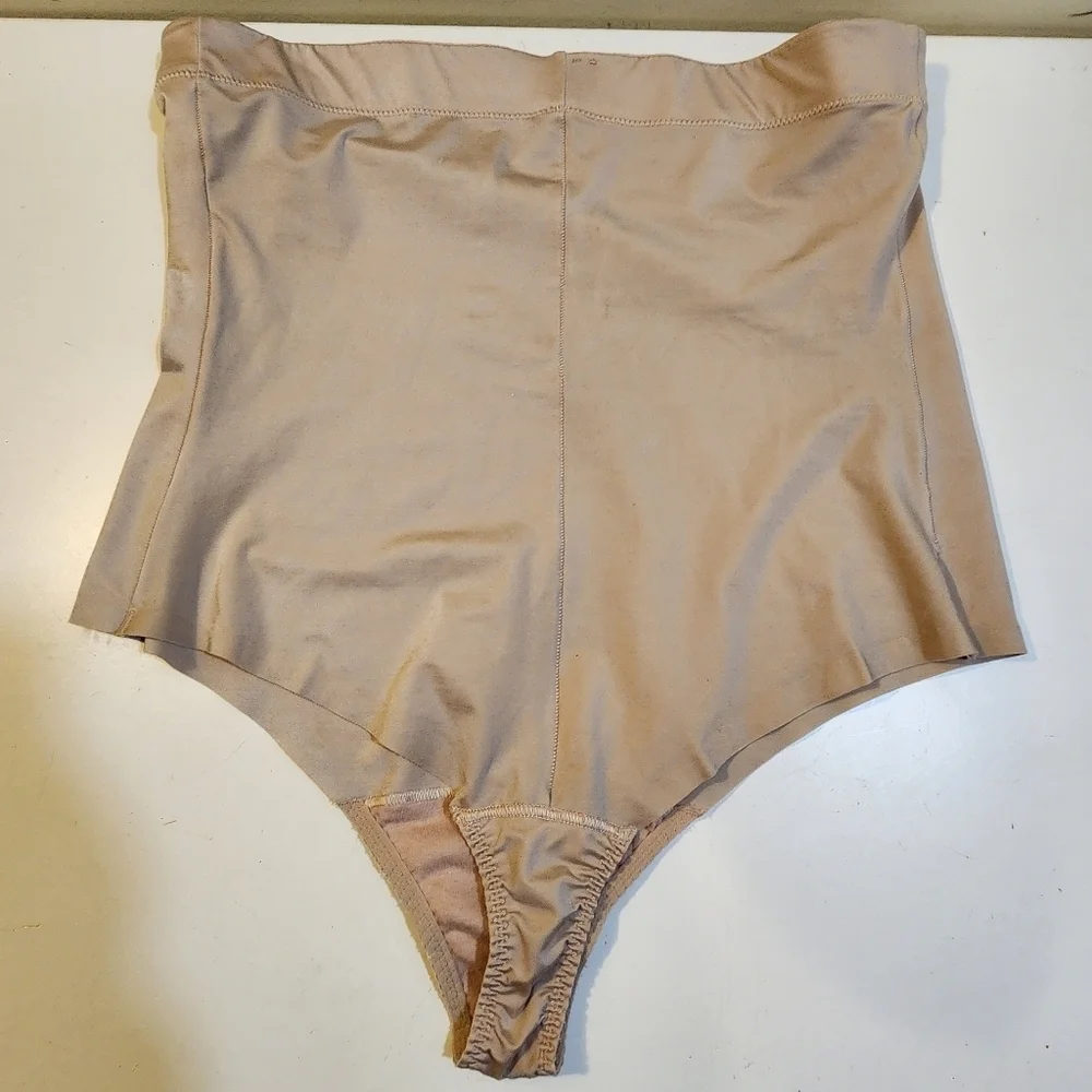 Spanx By Sara Blakely High-Waisted Thong Nude Shapewear Size 2X